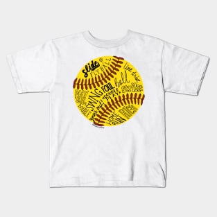 Softball Words © GraphicLoveShop Kids T-Shirt